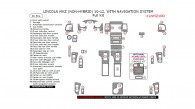 Lincoln MKZ 2010, 2011, 2012, (Non-Hybrid) With Navigation System, Full Interior Kit, 36 Pcs.