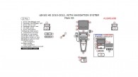 Lexus HS 2010, 2011, 2012, With Navigation System, Main Interior Kit, 22 Pcs.