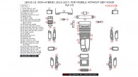Lexus LS (Non-Hybrid) 2013-2017, For Models Without OEM Wood, Full Kit, 46 Pcs.
