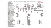 Lexus RX 2004, 2005, 2006, 2007, 2008, 2009, Full Interior Kit, W/o Navigation System, 53 Pcs., Match OEM