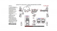 Lexus RX 2010, 2011, 2012, With Navigation System, Main Interior Kit, 38 Pcs.