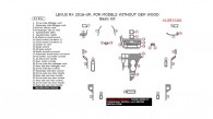 Lexus RX 2016, 2017, For Models Without OEM Wood, Basic Interior Kit, 33 Pcs.