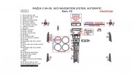 Mazda 3 2004, 2005, 2006, 2007, 2008, 2009, Without Navigation, Automatic, Basic Interior Kit, 45 Pcs.