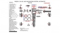 Mazda 3 2004, 2005, 2006, 2007, 2008, 2009, Without Navigation, Automatic, Full Interior Kit, 64 Pcs.