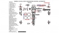 Mazda 3 2004, 2005, 2006, 2007, 2008, 2009, With Navigation, Automatic, Full Interior Kit, 59 Pcs.