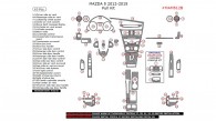 Mazda 5 2012, 2013, 2014, 2015, Full Interior Kit, 63 Pcs.