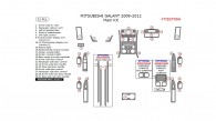 Mitsubishi Galant 2009, 2010, 2011, 2012, Main Interior Kit, 31 Pcs.