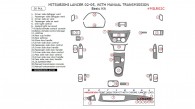 Mitsubishi Lancer 2002, 2003, 2004, 2005, With Manual Transmission, Basic Interior Kit, 26 Pcs.