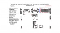 Mitsubishi Montero 2001, 2002, 2003, 2004, 2005, 2006, Interior Dash Kit, Without Sportronic Transmission, Without OEM, 20 Pcs.