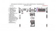 Mitsubishi Montero 2001, 2002, 2003, 2004, 2005, 2006, Interior Dash Kit, With Sportronic Transmission, Without OEM, 21 Pcs.