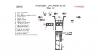 Mitsubishi Outlander 2003, 2004, 2005, 2006, Basic Interior Kit, 18 Pcs.