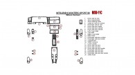 Mitsubishi Montero Sport 1999, Interior Dash Kit, Without Overhead, 24 Pcs.