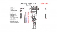 Mitsubishi Eclipse 2003, 2004, 2005, Basic Interior Kit, 19 Pcs.
