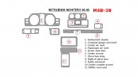 Mitsubishi Montero 1996, 1997, 1998, 1999, 2000, Full Interior Kit, 11 Pcs.