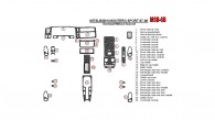 Mitsubishi Montero Sport 1997-1998, Interior Dash Kit, With Overhead, Without Sunroof, 29 Pcs.