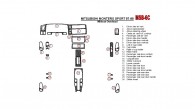 Mitsubishi Montero Sport 1997-1998, Interior Dash Kit, Without Overhead, 24 Pcs.