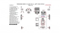 Mercedes C-Class 2008, 2009, 2010, 2011, Left Hand Drive, Main Interior Kit, 32 Pcs.