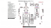 Mercedes GL Class 2007, 2008, 2009, 2010, 2011, 2012, Main Interior Kit, 45 Pcs.