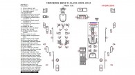 Mercedes R-Class 2009, 2010, 2011, 2012, Main Interior Kit, 56 Pcs.