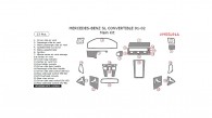 Mercedes SL 1991, 1992, 1993, 1994, 1995, 1996, 1997, 1998, 1999, 2000, 2001, 2002, Main Interior Kit (Convertible Only), 23 Pcs., Match OEM