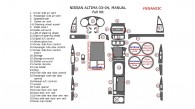 Nissan Altima 2003-2004, Sedan, Full Interior Kit, Manual, 33 Pcs.