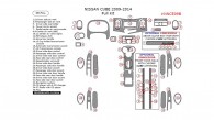 Nissan Cube 2009, 2010, 2011, 2012, 2013, 2014, Full Interior Kit, 38 Pcs.