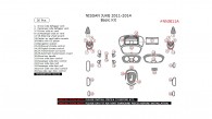 Nissan Juke 2011, 2012, 2013, 2014, Basic Interior Kit, 36 Pcs.