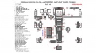 Nissan Maxima 2004, 2005, 2006, Automatic, Full Interior Kit, Without Door Panels, 44 Pcs.