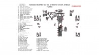 Nissan Murano 2003, 2004, 2005, Full Interior Kit, Without Door Panels 49 Pcs.