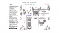 Nissan Murano 2009, 2010, 2011, 2012, 2013, 2014, Main Interior Kit, 44 Pcs., Match OEM