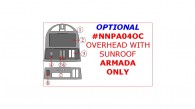 Nissan Armada 2004, 2005, 2006, 2007, Interior Dash Kit, Optional Front Overhead With Sunroof, 8 Pcs.