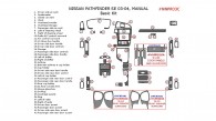 Nissan Pathfinder 2003-2004, SE, Manual, Basic Interior Kit, 42 Pcs.