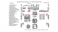 Nissan Pathfinder 2005, 2006, 2007, With Navigation System, Full Interior Kit, 43 Pcs.