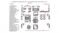 Nissan Pathfinder 2005, 2006, 2007, W/o Navigation System, With Digital A/C, Full Interior Kit, 39 Pcs.