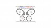 Nissan Rogue 2008, 2009, 2010, 2011, 2012, 2013, Optional Door Speakers Surround Interior Kit, 4 Pcs.