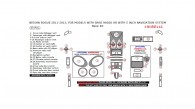 Nissan Rogue 2011, 2012, 2013, For Models With Base Radio Or With 5 Inch Navigation System, Basic Interior Kit, 33 Pcs.
