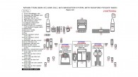 Nissan Titan 2008, 2009, 2010, 2011, 2012, (Non-XE) Without Navigation System, With Rockford Fosgate Radio, Basic Interior Kit, 32 Pcs.