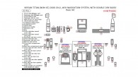 Nissan Titan 2008, 2009, 2010, 2011, 2012, (Non-XE) Without Navigation System, With Double Din Radio, Basic Interior Kit, 32 Pcs.