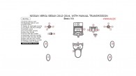 Nissan Versa 2012, 2013, 2014, With Manual Transmission, Basic Interior Kit, 26 Pcs.