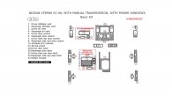 Nissan Xterra 2005, 2006, 2007, 2008, Manual, With Power Windows, Basic Interior Kit, 21 Pcs.