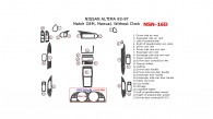 Nissan Altima 1993, 1994, 1995, 1996, 1997, Interior Dash Kit, Manual, Without Clock, 23 Pcs., Match OEM