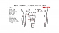 Nissan Altima 1998, 1999, 2000, 2001, Interior Dash Kit, Automatic, With Door Panels, 16 Pcs.