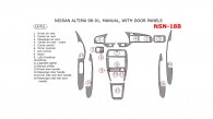 Nissan Altima 1998, 1999, 2000, 2001, Interior Dash Kit, Manual, With Door Panels, 16 Pcs.