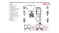 Nissan Pathfinder 1999.5-2000, Interior Dash Kit, Automatic, Without Message Center, 4WD, 15 Pcs.