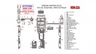 Nissan Maxima 2000-2001, Full Interior Kit, Automatic, Radio With CD Player, 39 Pcs.