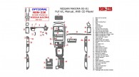 Nissan Maxima 2000-2001, Full Interior Kit, Manual, Radio With CD Player, 39 Pcs.
