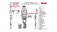 Nissan Maxima 2000-2001, Full Interior Kit, Manual, Radio Without CD Player, 40 Pcs.