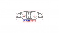 Nissan Maxima 2000-2001, Interior Dash Kit, Gauge Bezel, 2 Pcs.
