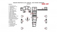 Nissan Frontier 2002, 2003, 2004, Manual, Without Power Windows, Full Interior Kit, 24 Pcs.