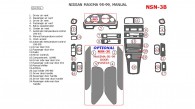 Nissan Maxima 1995, 1996, 1997, 1998, 1999, Interior Dash Kit, With Manual Transmission, 24 Pcs.